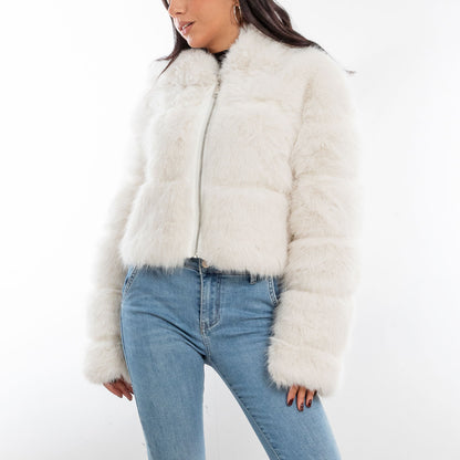 toocool pelliccia sintetica cappuccio donna pellicciotto corto ecopelliccia giacca toocool z9001 nero sl