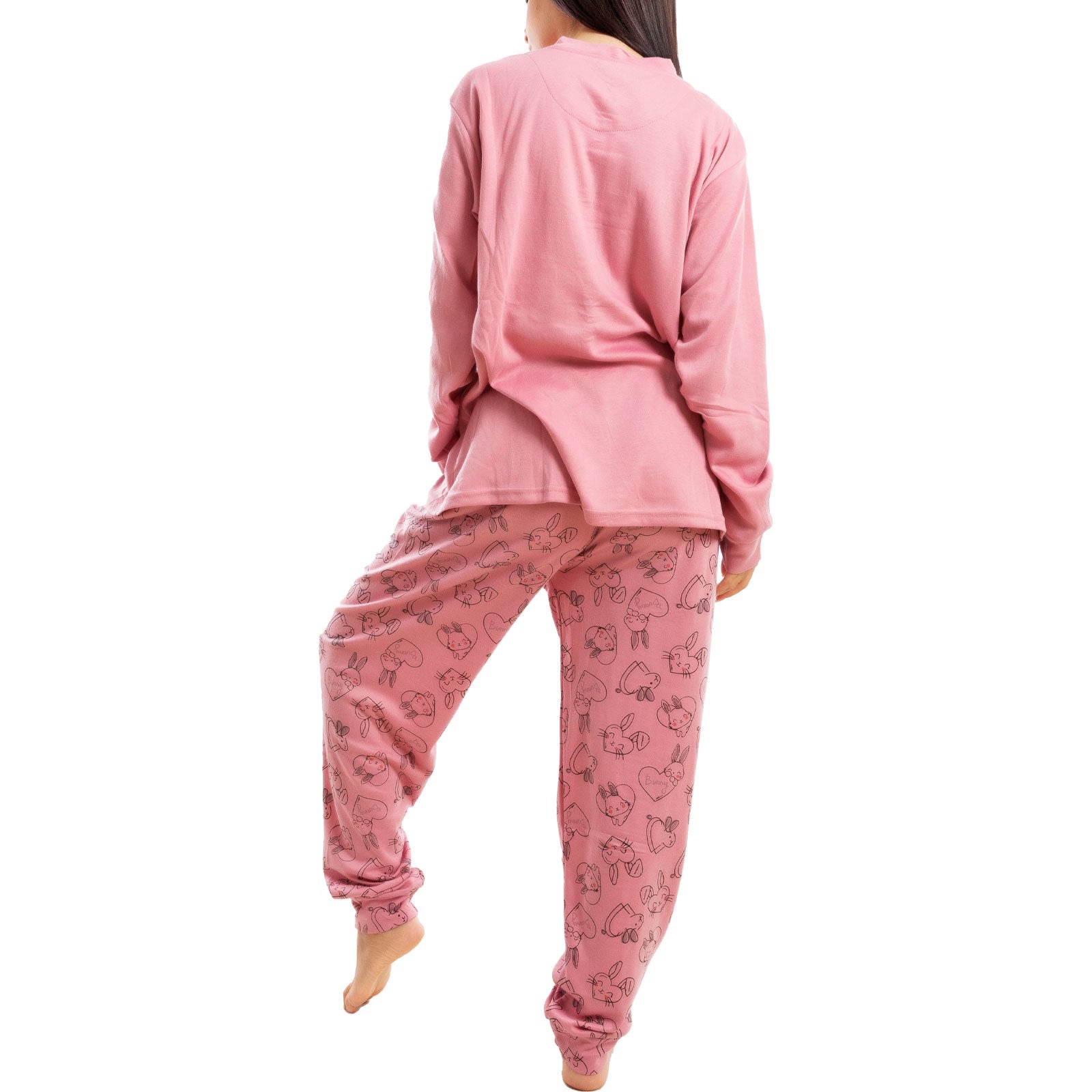 toocool pigiama donna felpato invernale coniglietti caldo c3101