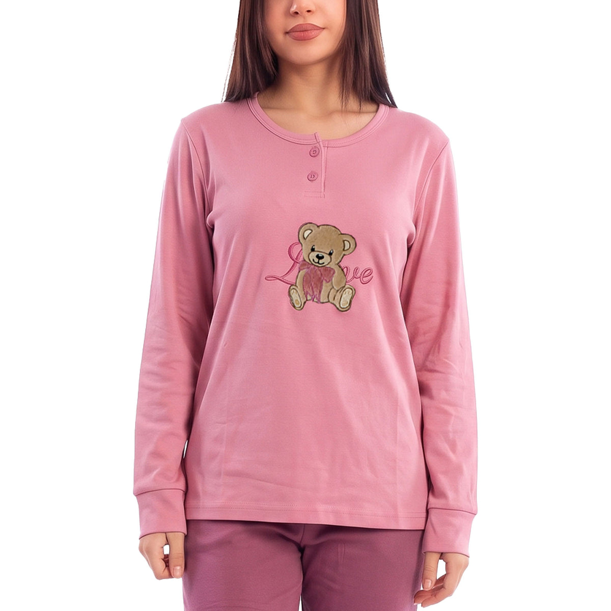 toocool pigiama felpato donna invernale caldo homewear orsetto toocool it 6814 blu s