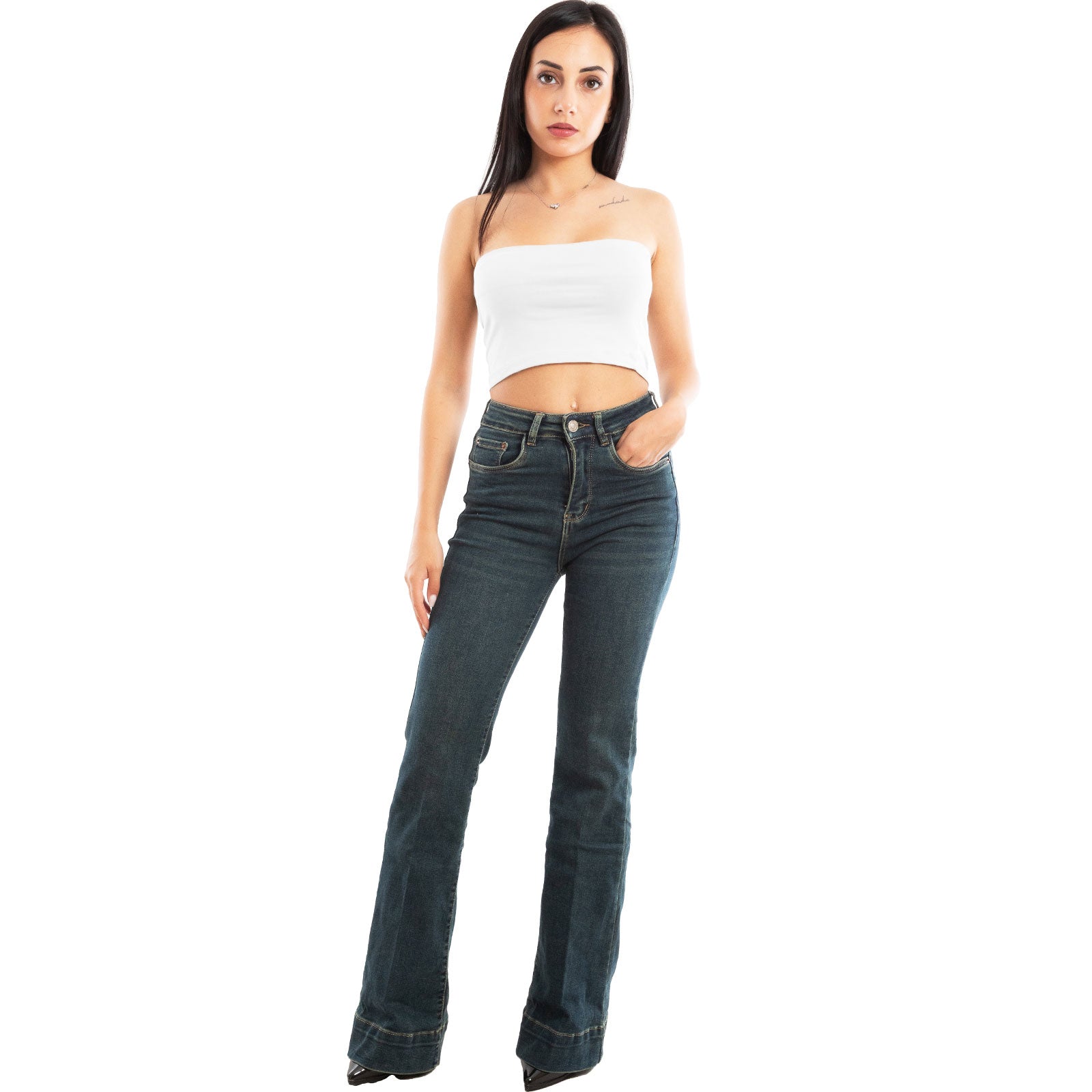 toocool stock 2 pezzi top donna senza maniche fascia estivo bustier vi 553