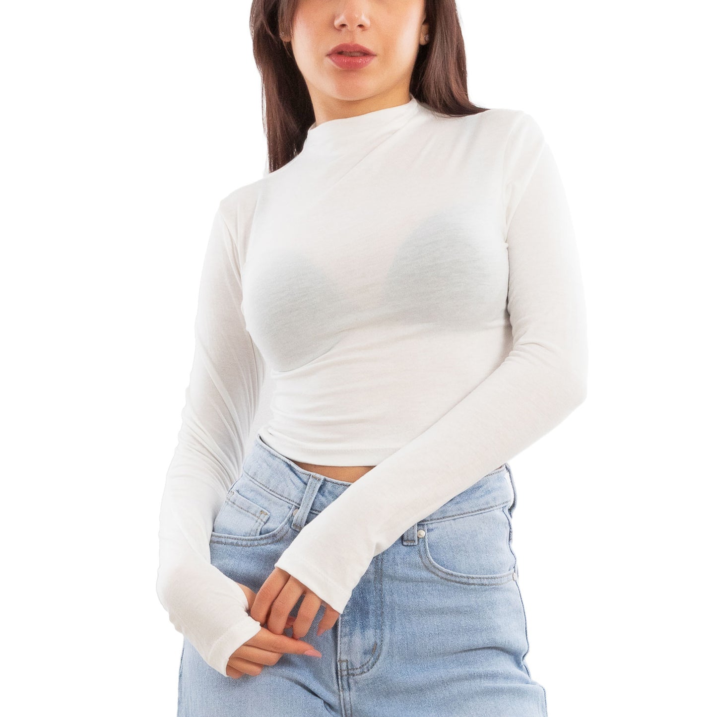 toocool top donna crop corto maniche lunghe foro per pollice blusa toocool vi 5317 nero sm