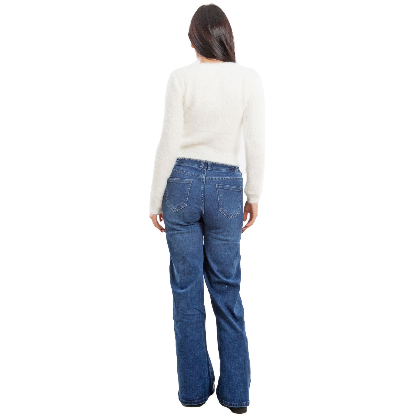 toocool maglione donna peloso pullover corto aderente invernale scollo v toocool 9390 nero sm