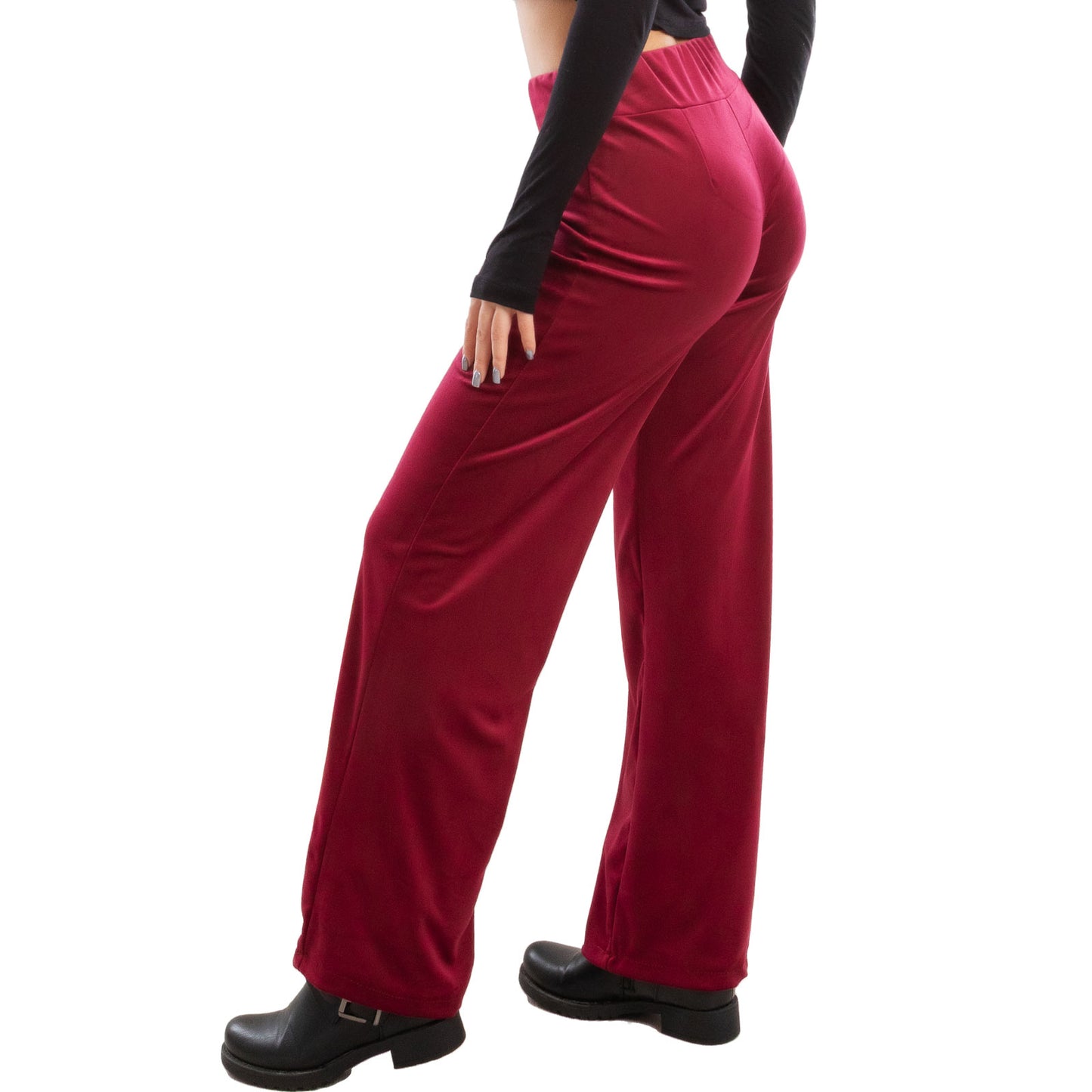 toocool pantaloni donna palazzo velluto ciniglia elasticizzati eleganti invernali toocool vi 5522