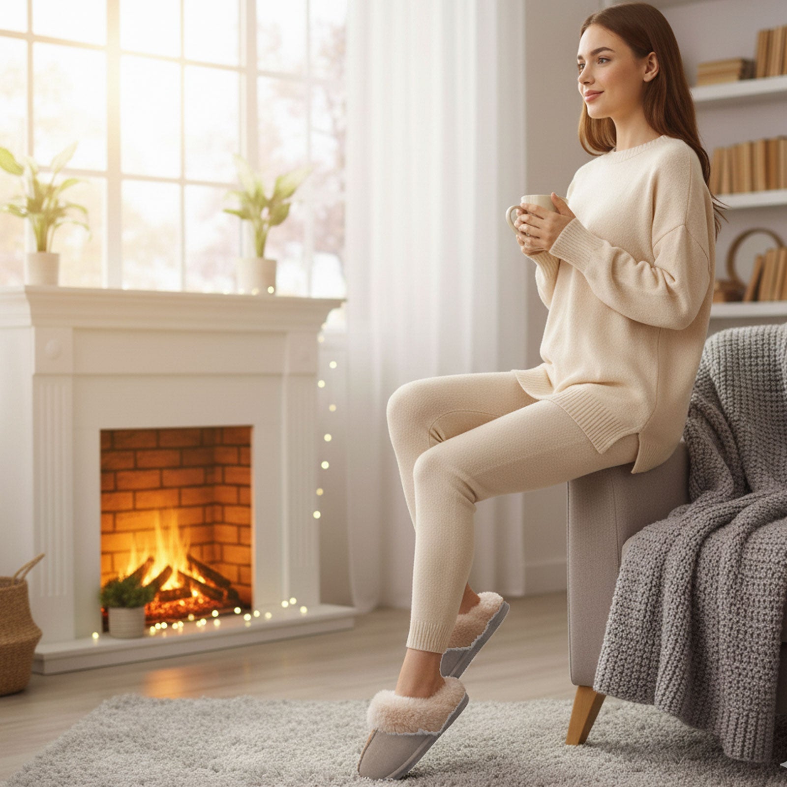 toocool pantofole donna pelose ciabatte da casa peluche comode calde invernali toocool xr 1060 nero 36