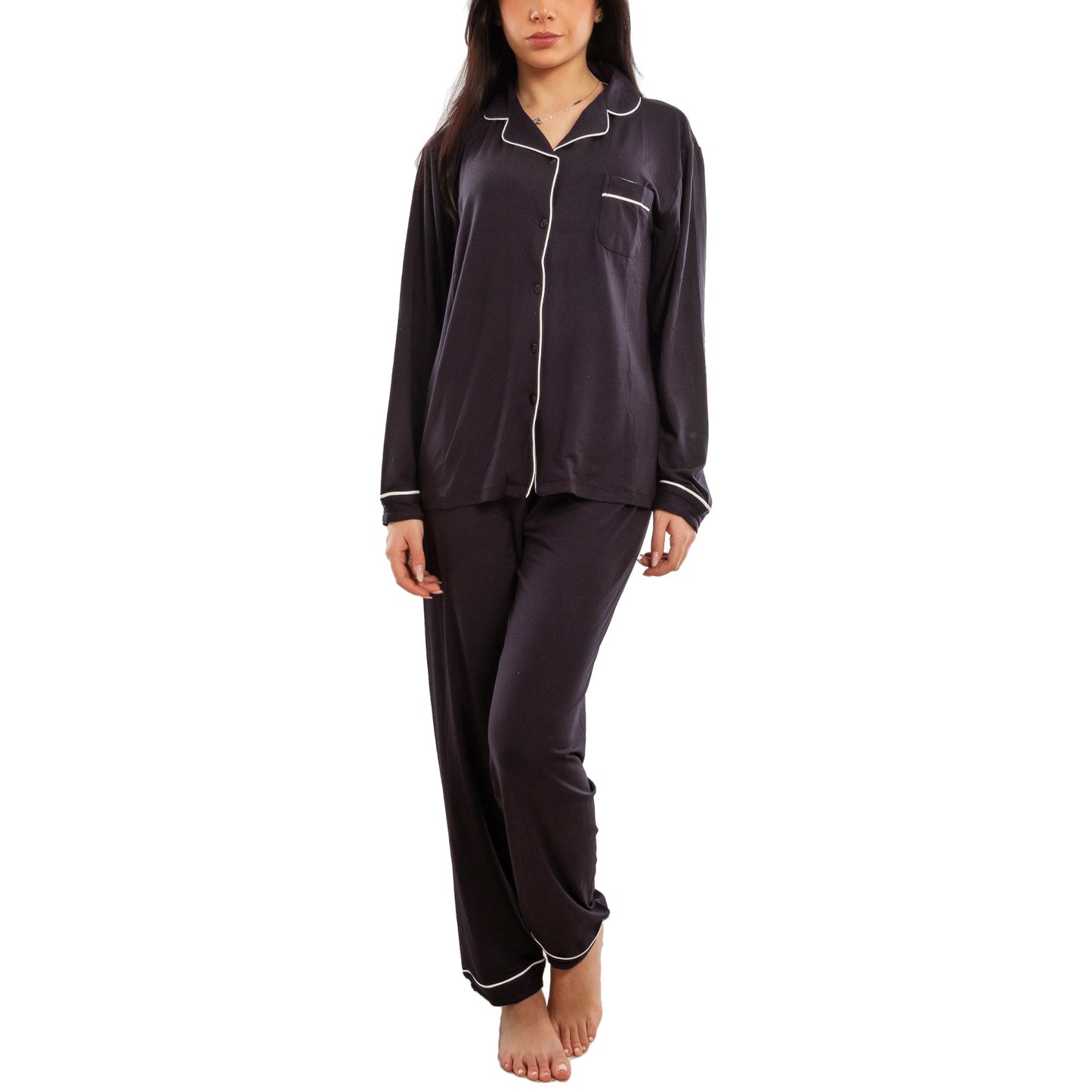 toocool pigiama donna due pezzi microfibra set loungewear maglia maniche lunghe pantaloni lunghi classico toocool m467 rosa xl