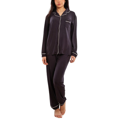 toocool pigiama donna due pezzi microfibra set loungewear maglia maniche lunghe pantaloni lunghi classico toocool m467 rosa xl