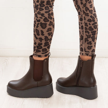 toocool stivali chelsea donna stivaletti alla caviglia elastici slip on zeppa toocool xg110 nero 36