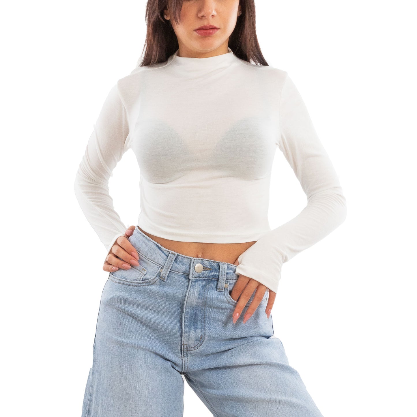 toocool top donna crop corto maniche lunghe foro per pollice blusa toocool vi 5317 nero sm