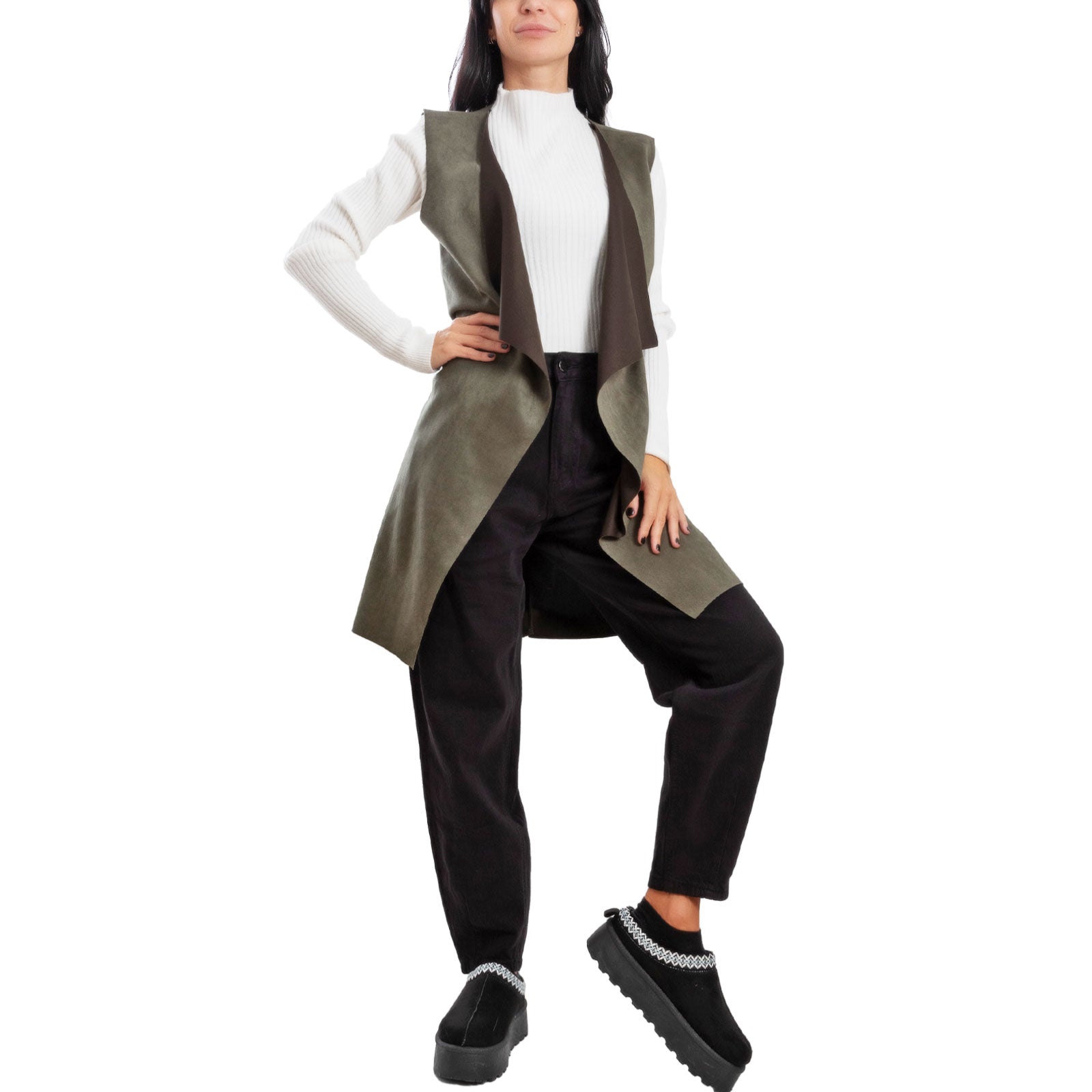 immagine-14-toocool-gilet-lungo-donna-scamosciato-smanicato-vi-3601