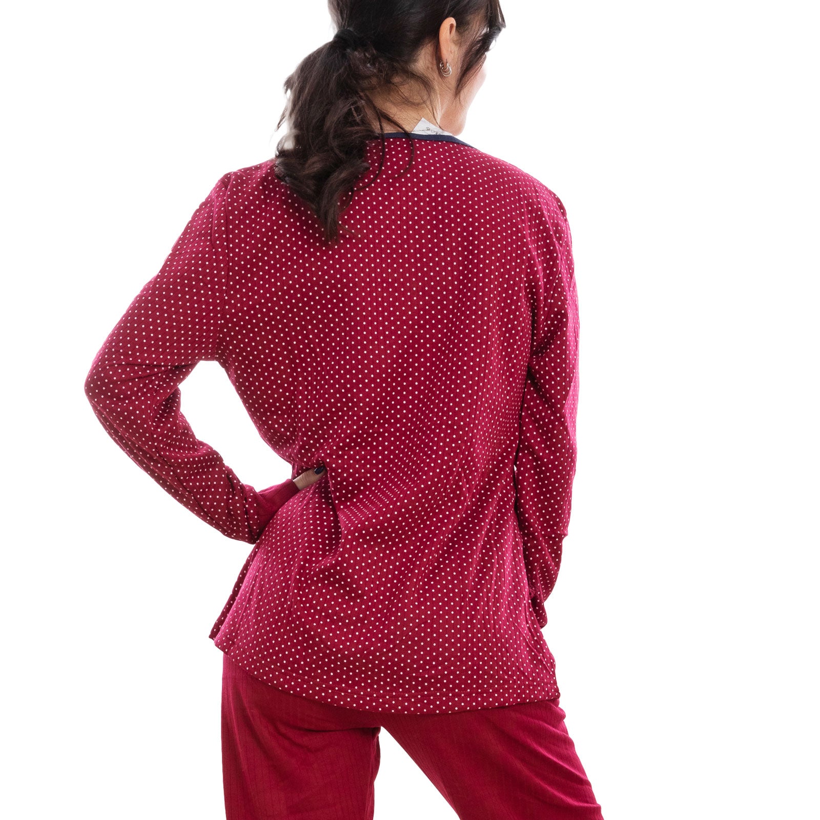 toocool pigiama donna felpato pois cuori maniche lunghe pantaloni completo 2 pezzi toocool s 8043 blu xxl