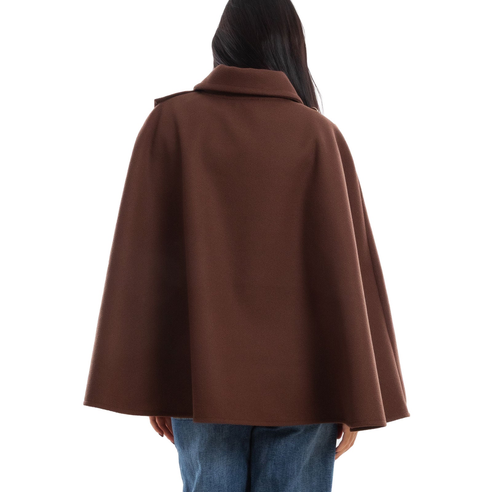 toocool mantellina poncho donna elegante bottoni dorati cape a portafoglio vb 5693