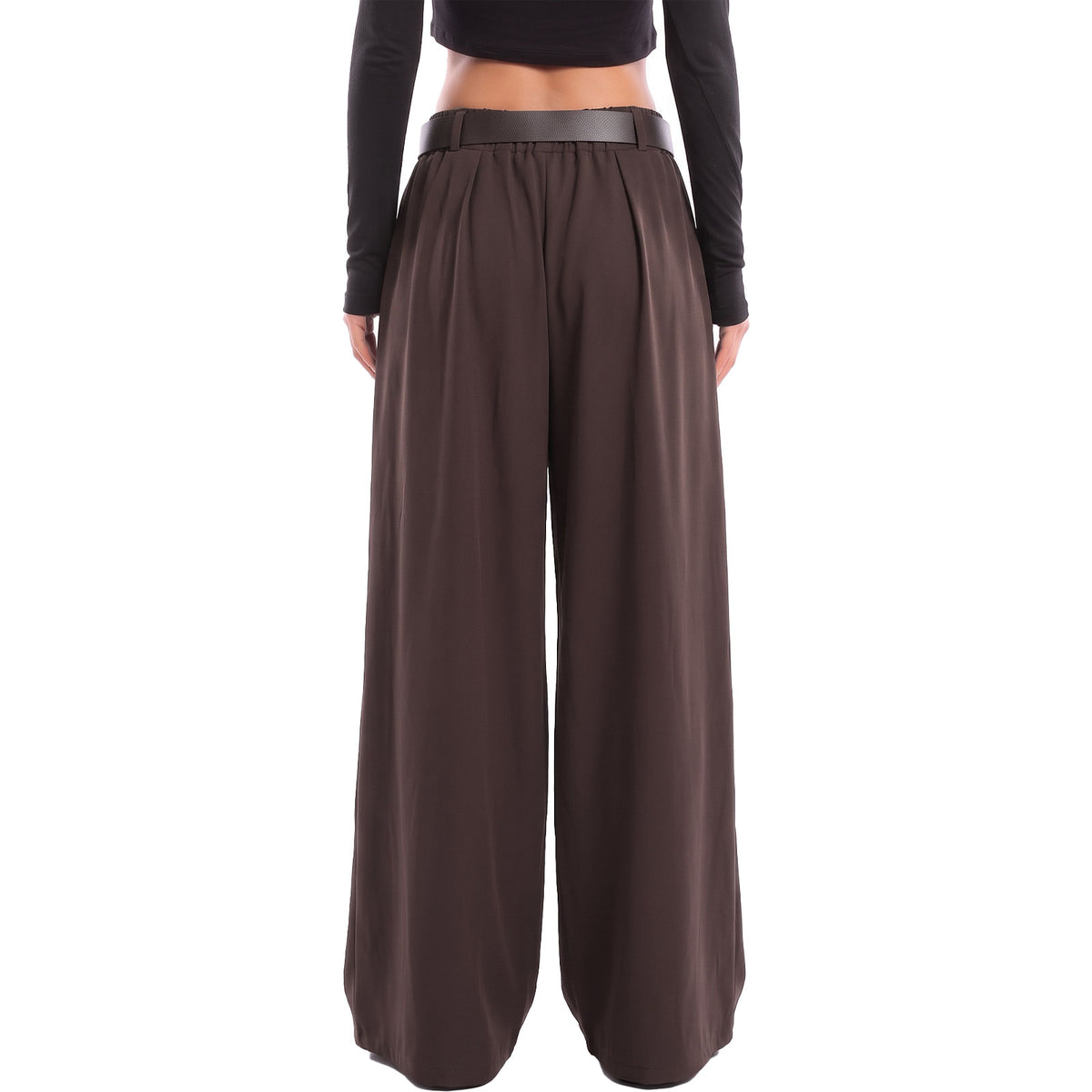 toocool pantaloni donna ampi palazzo con cintura toocool vi 3546 nero taglia unica