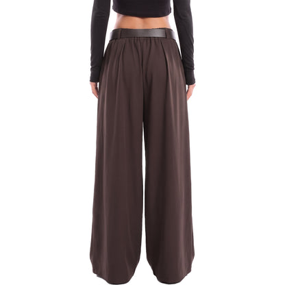 toocool pantaloni donna ampi palazzo con cintura toocool vi 3546 nero taglia unica