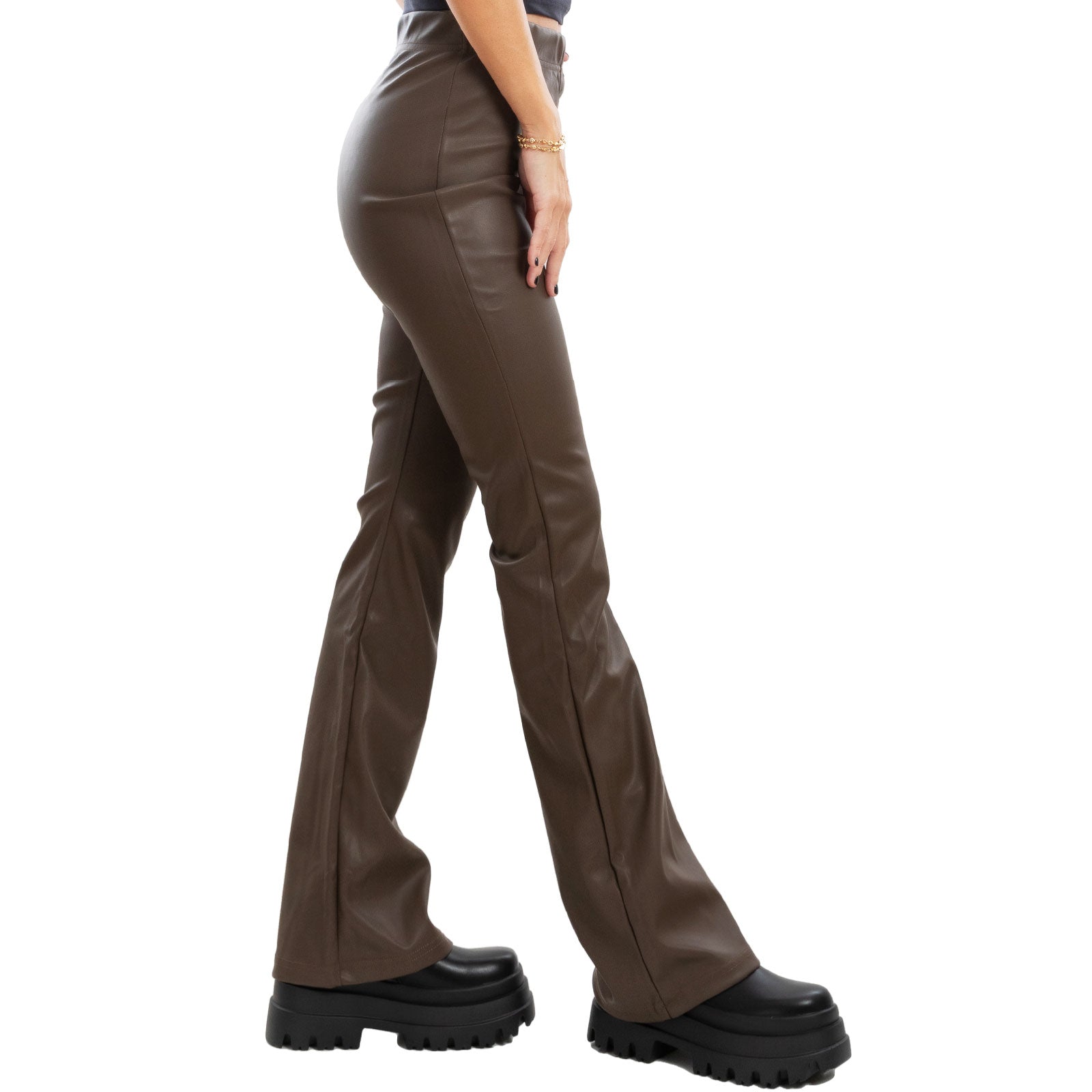 immagine-15-toocool-pantaloni-effetto-pelle-campana-zampa-v3585
