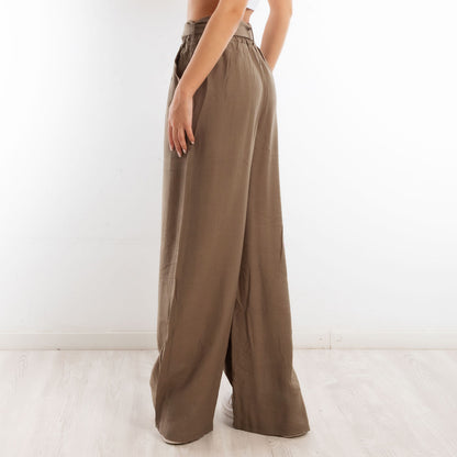 toocool pantaloni palazzo donna leggeri estivi freschi comodi cintura toocool yv260 nero sm