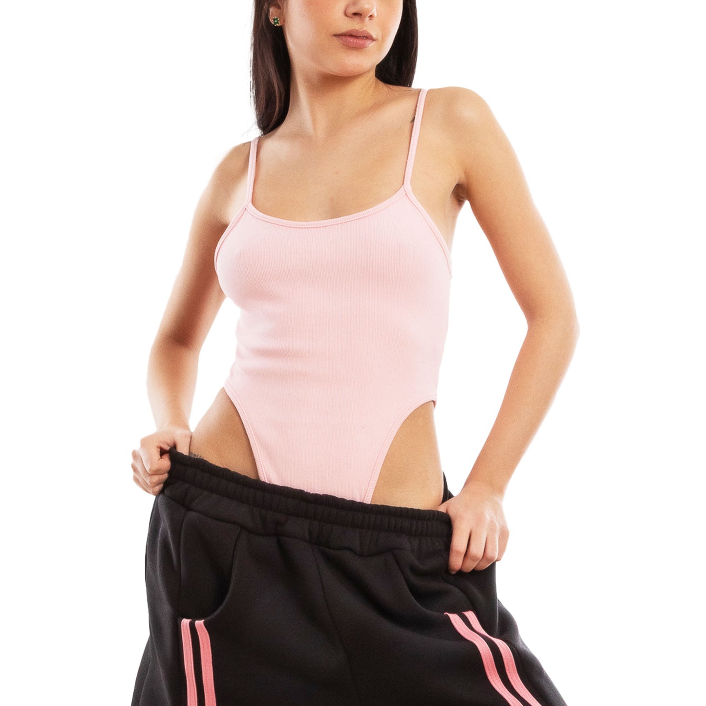 toocool body donna costine sgambato effetto lavato distressed canotta intima elasticizzata design high cut treetwear casual toocool vs1303 nero sm