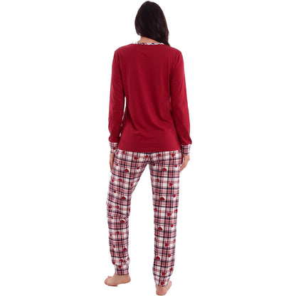 toocool pigiama donna felpato lungo scozzese cuori caldo invernale toocool q2244 blu scuro m