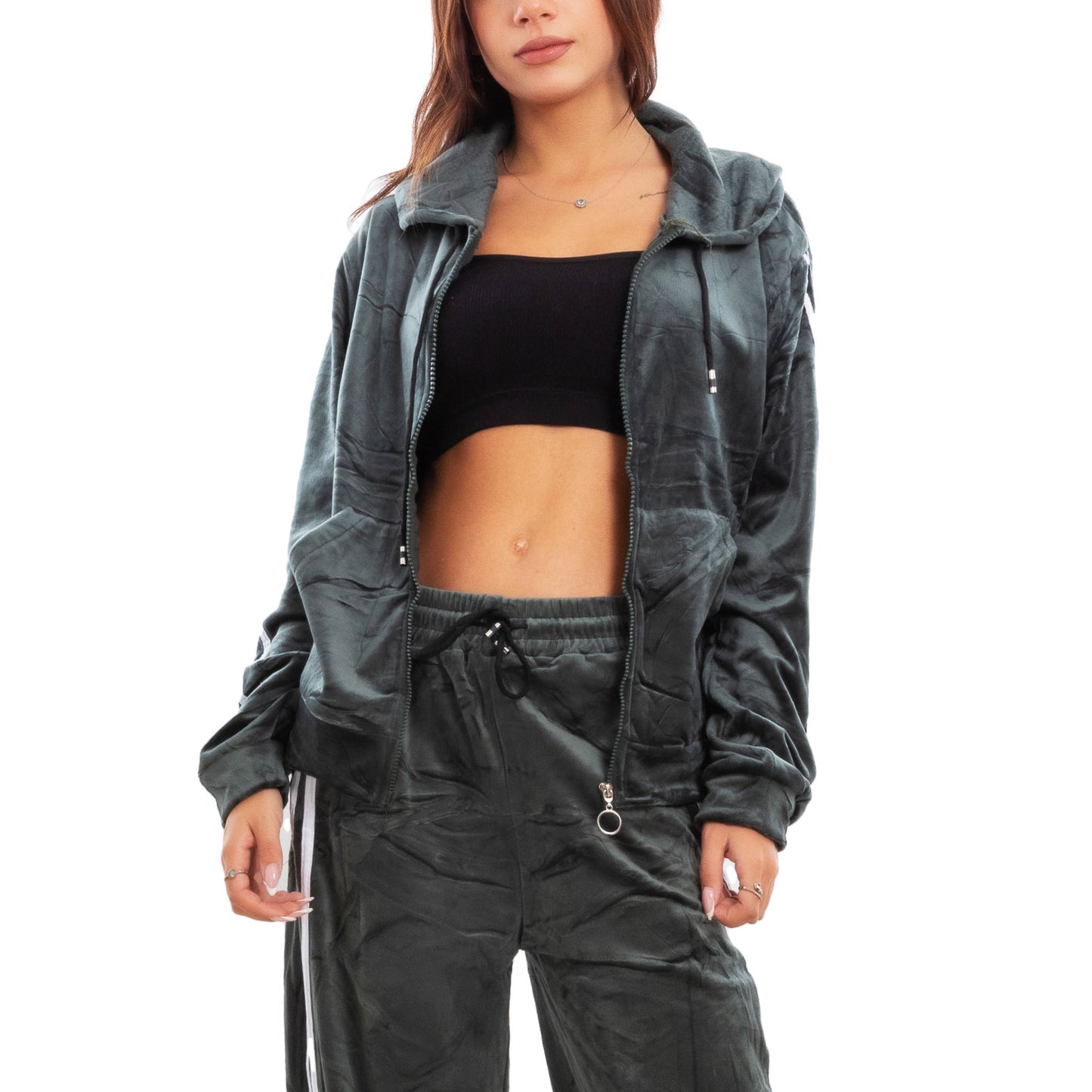 immagine-16-toocool-tuta-sportiva-donna-velour-velluto-ciniglia-cappuccio-be-8502