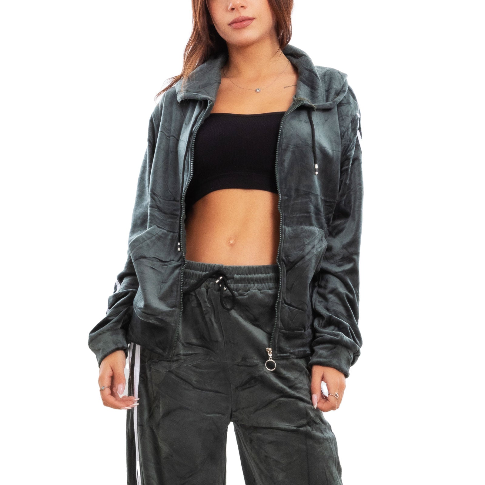 immagine-16-toocool-tuta-sportiva-donna-velour-velluto-ciniglia-cappuccio-be-8502