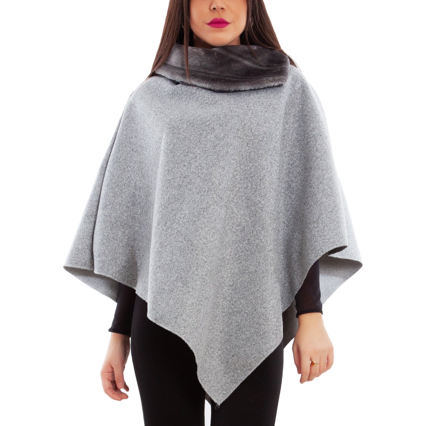 toocool mantella donna poncho panno vb 2991