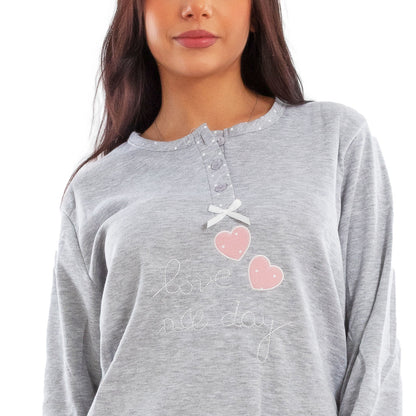 toocool pigiama donna invernale felpato pois maniche lunghe pantaloni caldo cotone toocool e5820 blu m