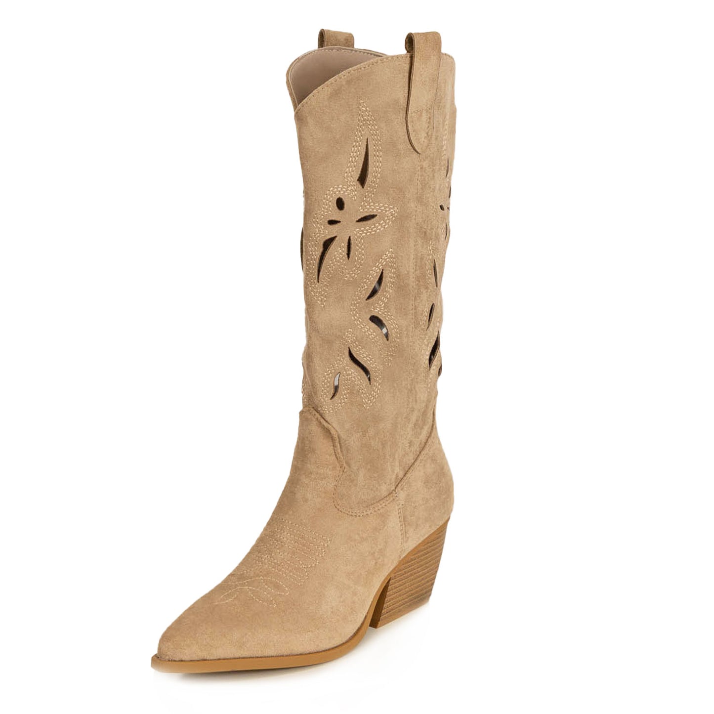 toocool stivali texani al ginocchio estivi e autunnali con ricami e intagli traforati punta allungata stile boho chic country toocool g720 nero 36