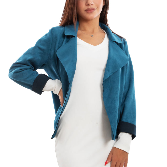 immagine-18-toocool-giacca-donna-scamosciata-blazer-coprispalle-vb-5560