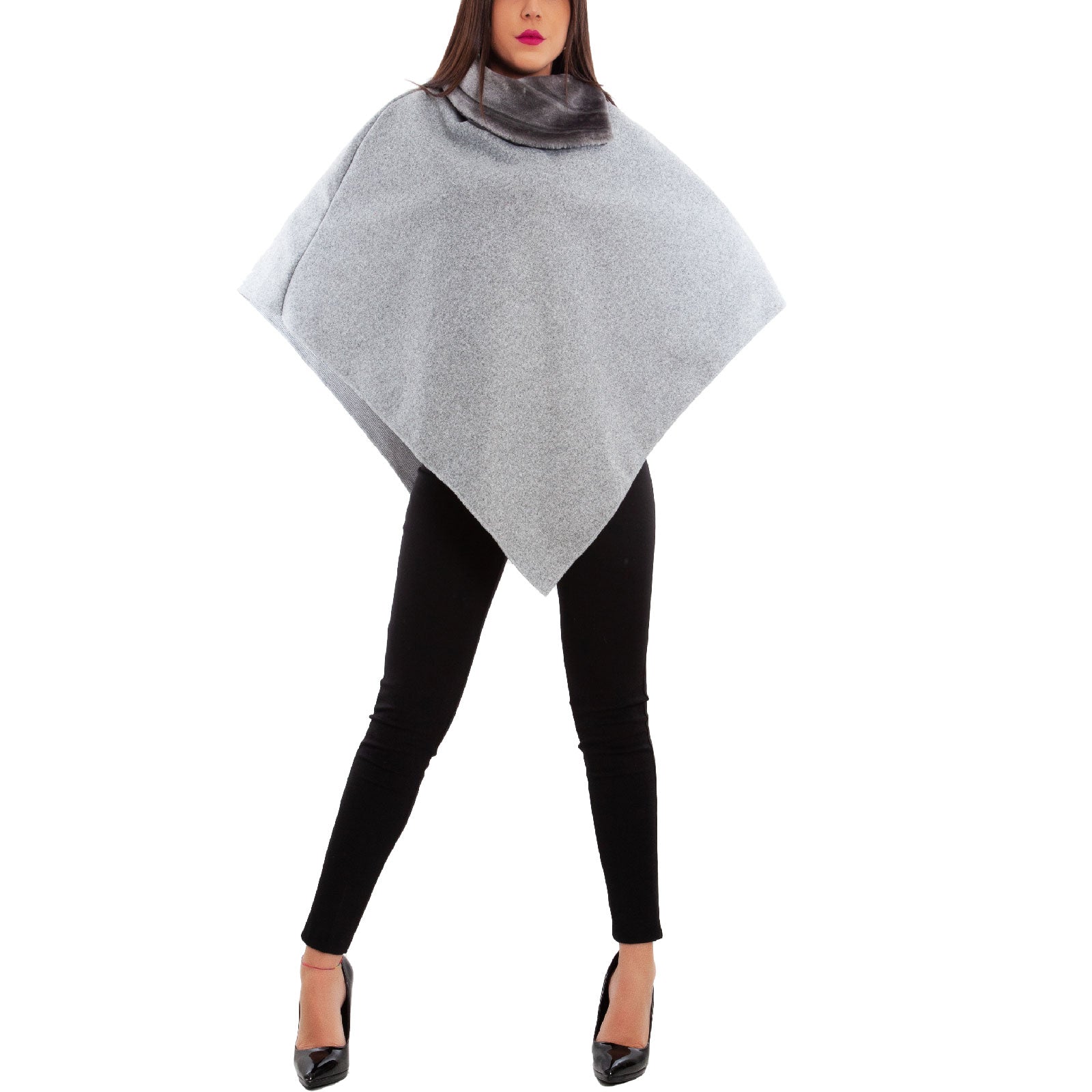 toocool mantella donna poncho panno vb 2991