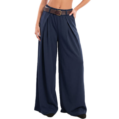 toocool pantaloni donna ampi palazzo con cintura toocool vi 3546 nero taglia unica