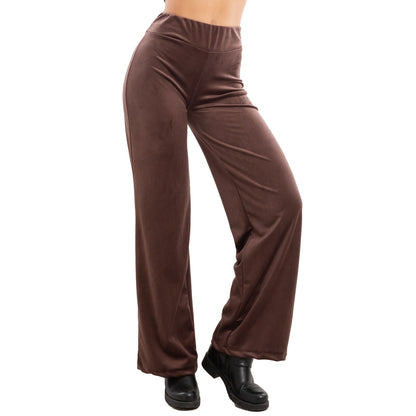 toocool pantaloni donna palazzo velluto ciniglia elasticizzati eleganti invernali toocool vi 5522