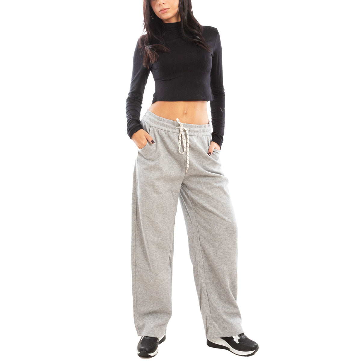 toocool pantaloni tuta donna sportivi casual toocool yv3870 nero s