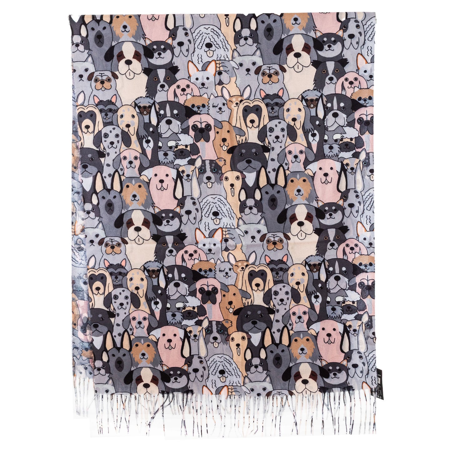 toocool sciarpa stola unisex cani frange foulard scialle invernale scaldacollo toocool wj 8217 nero taglia unica