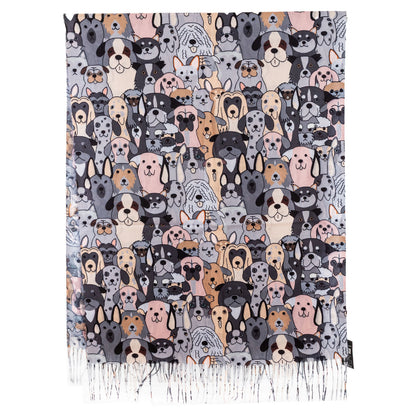 toocool sciarpa stola unisex cani frange foulard scialle invernale scaldacollo toocool wj 8217 nero taglia unica