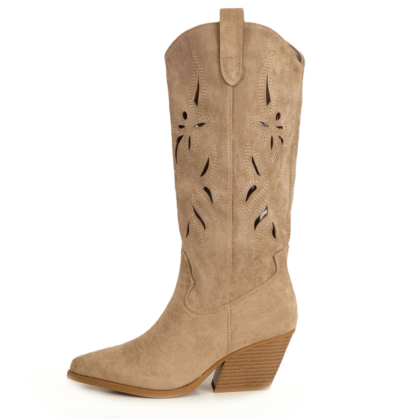toocool stivali texani al ginocchio estivi e autunnali con ricami e intagli traforati punta allungata stile boho chic country toocool g720 nero 36