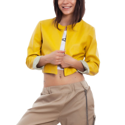 toocool giacca donna corta ecopelle jl 7860