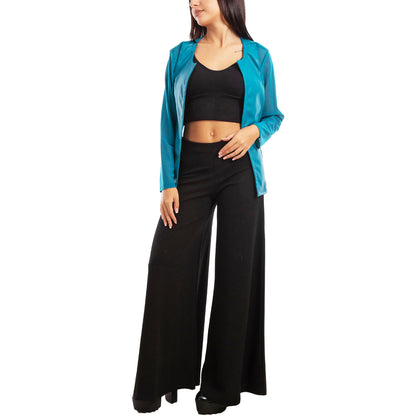 toocool giacca pelle sintetica donna velata elegante g987