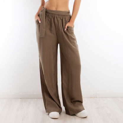 toocool pantaloni palazzo donna leggeri estivi freschi comodi cintura toocool yv260 nero sm