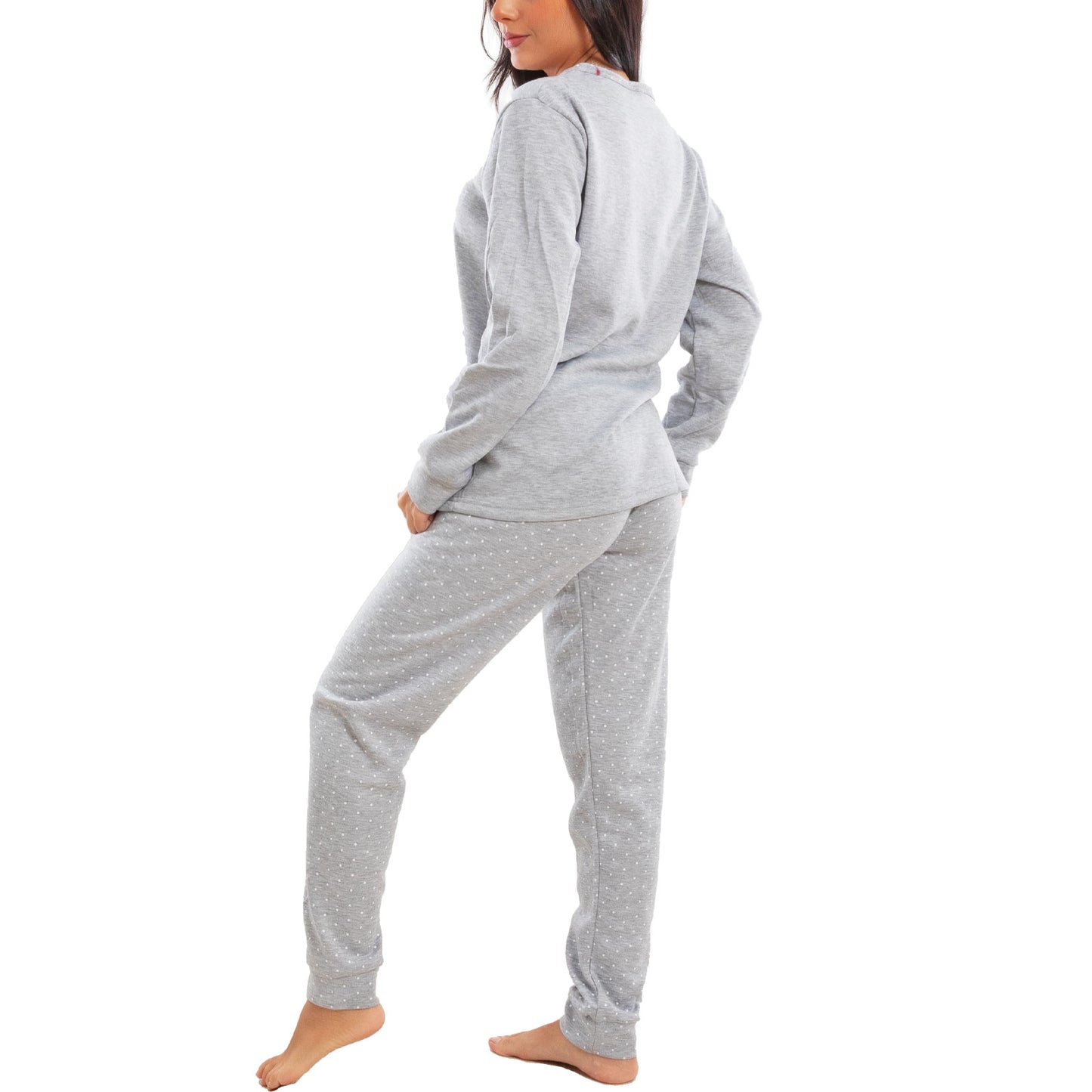 toocool pigiama donna invernale felpato pois maniche lunghe pantaloni caldo cotone toocool e5820 blu m