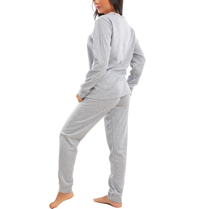 toocool pigiama donna invernale felpato pois maniche lunghe pantaloni caldo cotone toocool e5820 blu m