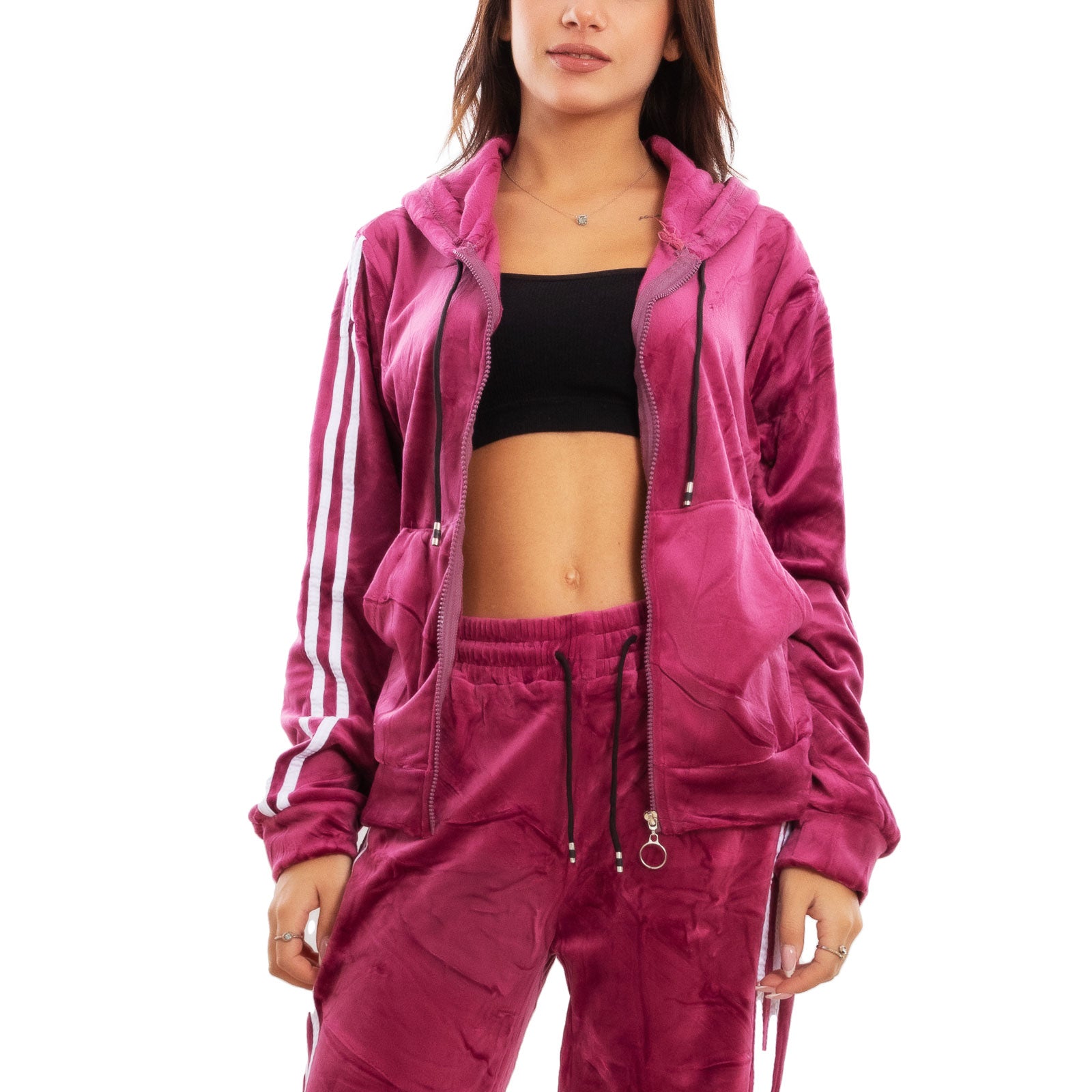 immagine-19-toocool-tuta-sportiva-donna-velour-velluto-ciniglia-cappuccio-be-8502