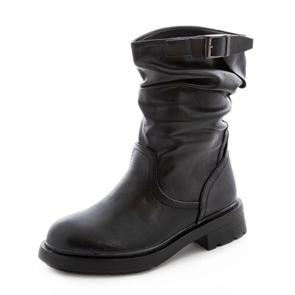 toocool biker boots stivali donna motociclista fibbie pelle sintetica g680