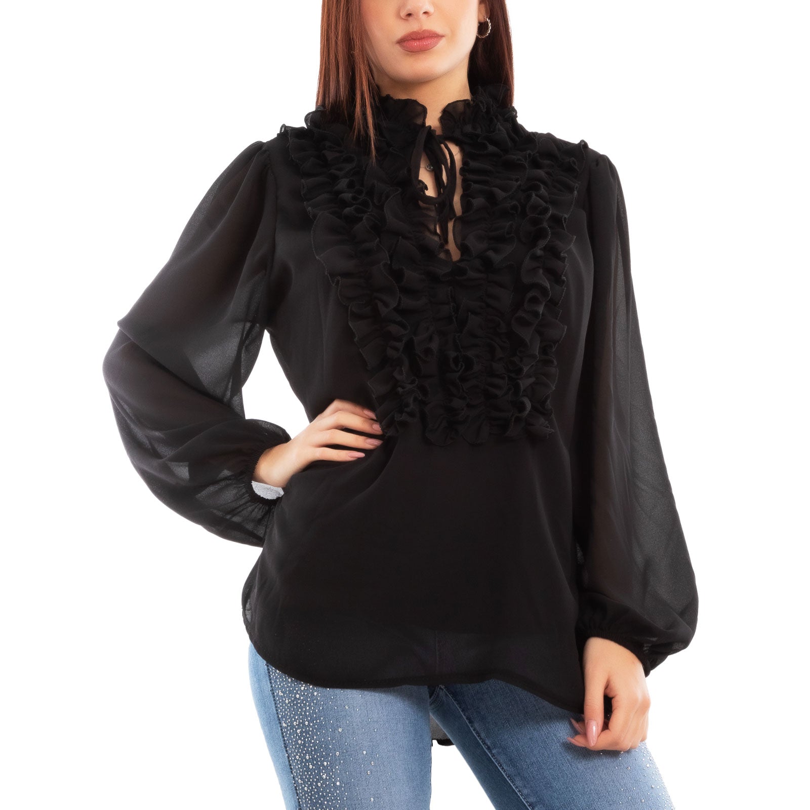 immagine-2-toocool-blusa-donna-camicia-ruches-volant-vb-3327