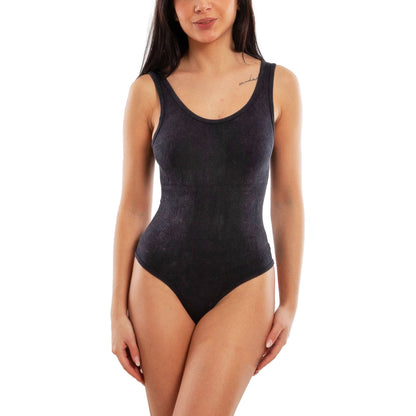 toocool body donna a costine senza maniche taglio slip intimo casual elasticizzato toocool hw44049 nero sm