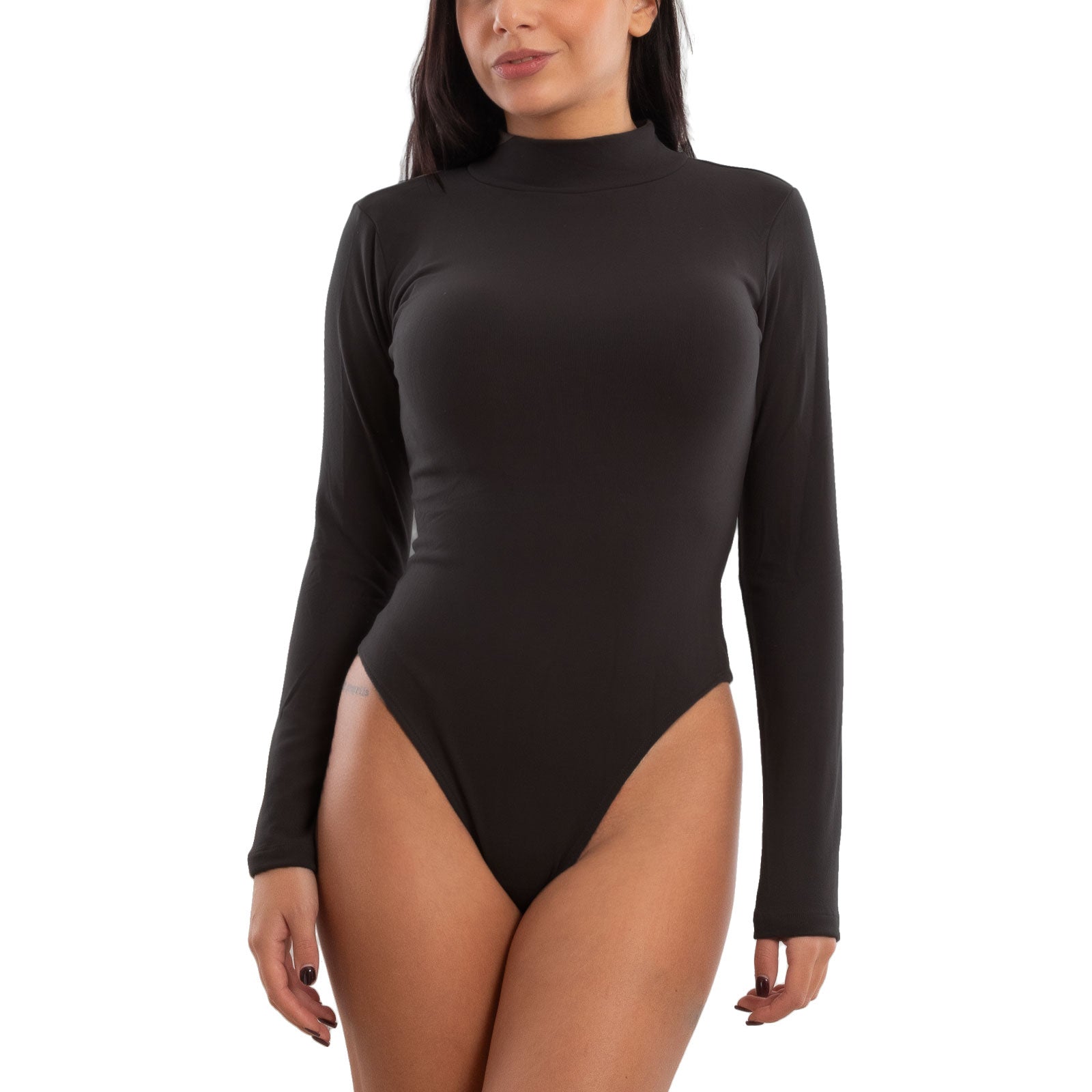 toocool body donna leggermente felpato manica lunga elasticizzato sottogiacca outfit casual toocool yp1205 nero sm