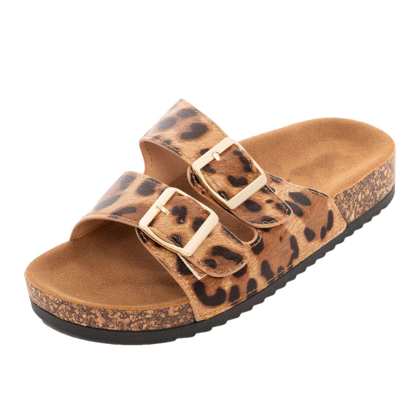 toocool ciabatte donna leopardate plantare anatomico sandali regolabili doppia fascia con fibbie dorate sabot estivi toocool p3284 leopardato 36