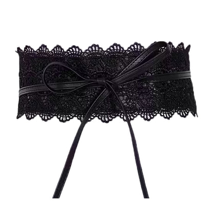 toocool cintura donna fascia larga pizzo obi fusciacca elegante lacci similpelle regolabile per cerimonie toocool zsp 7 nero taglia unica
