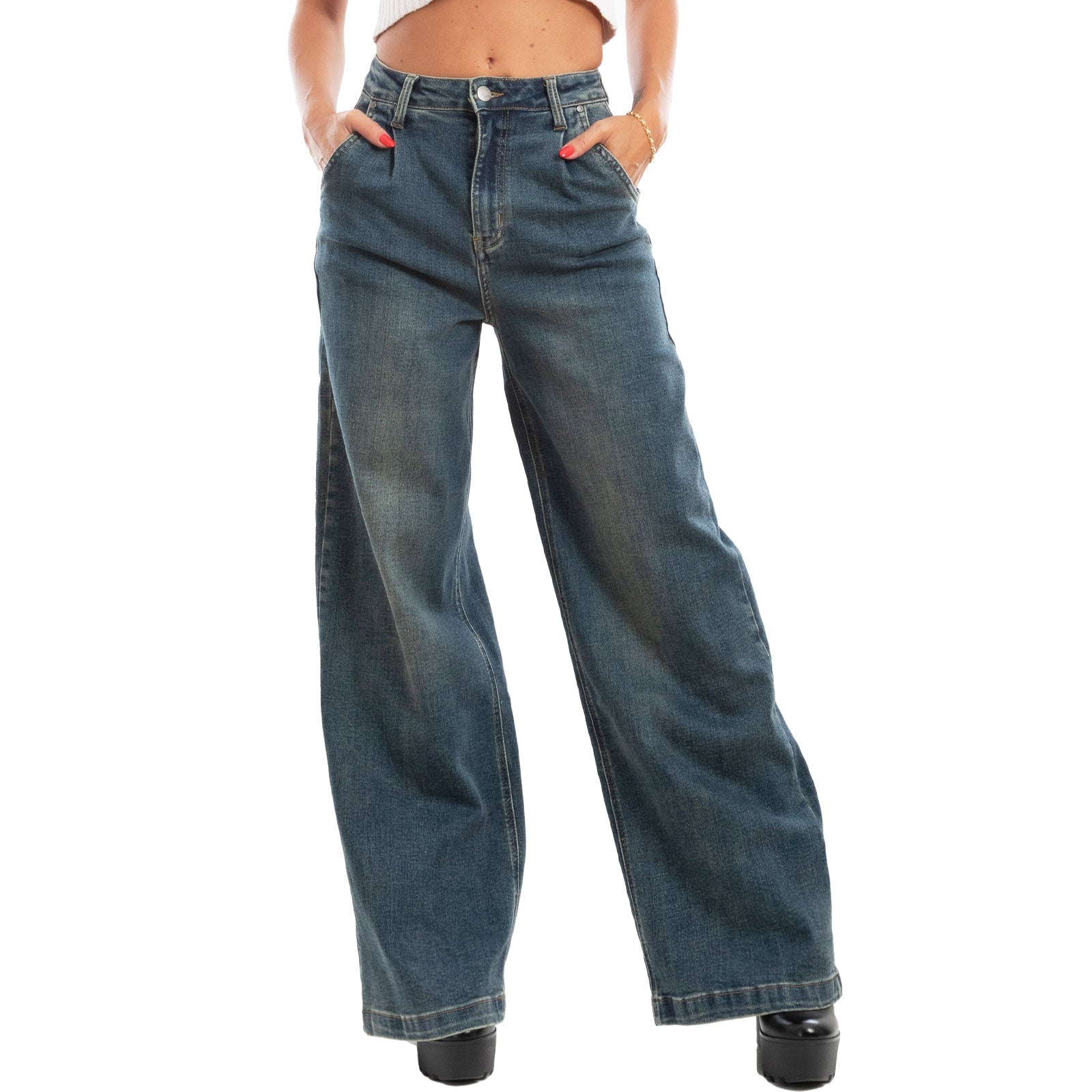 immagine-2-toocool-jeans-palazzo-denim-vita-alta-pantaloni-fx1209