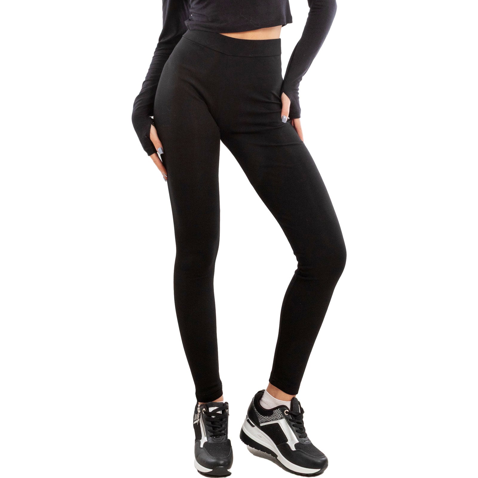 toocool leggings aderenti pantaloni donna cotone elasticizzato sportivi fitness palestra toocool x2945ab