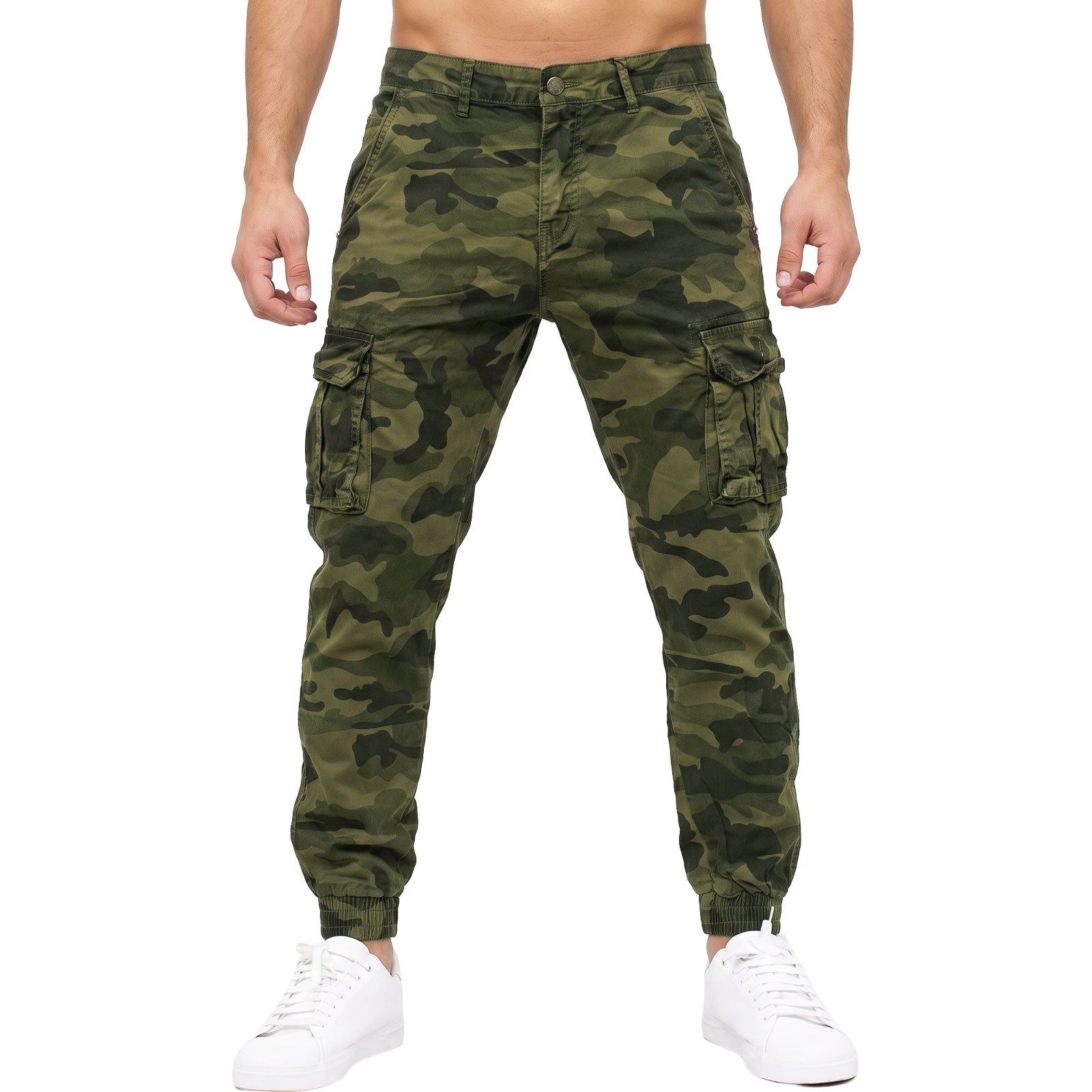 toocool pantaloni cargo uomo militari slim fit mimetici tasconi toocool g6583