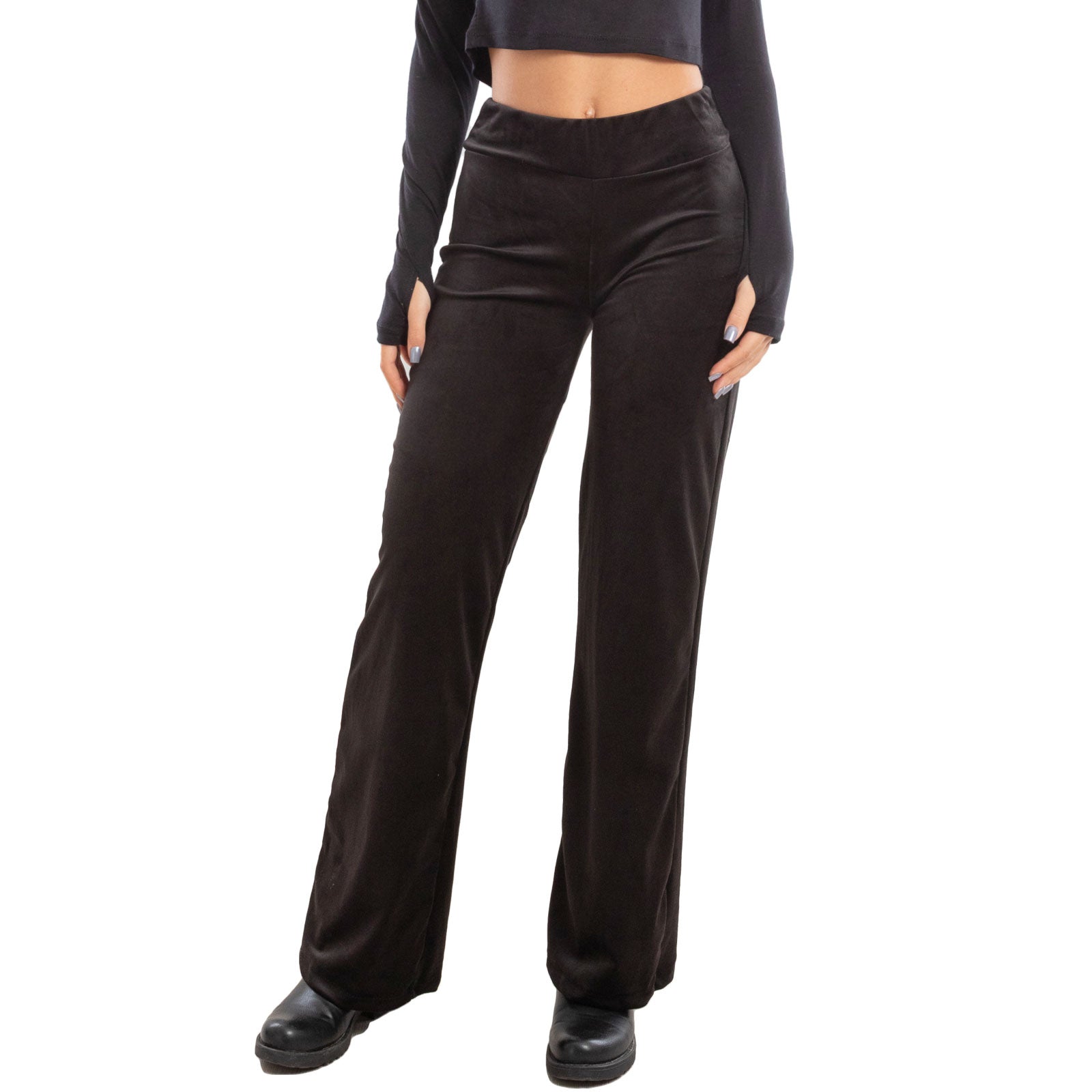 toocool pantaloni donna palazzo velluto ciniglia elasticizzati eleganti invernali toocool vi 5522